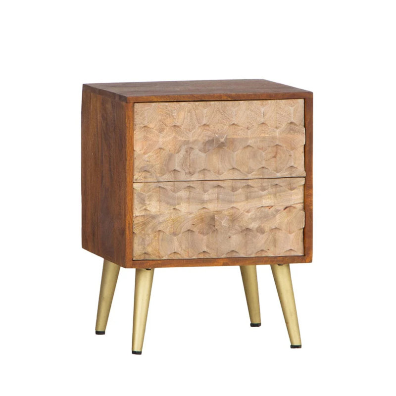 Ankica 45cm W Solid Wood Bedside Table