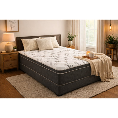 Matelas simple de 10 pouces avec housse et ressorts enveloppés pour un matelas paisible, réduisant le sommeil et favorisant le confort