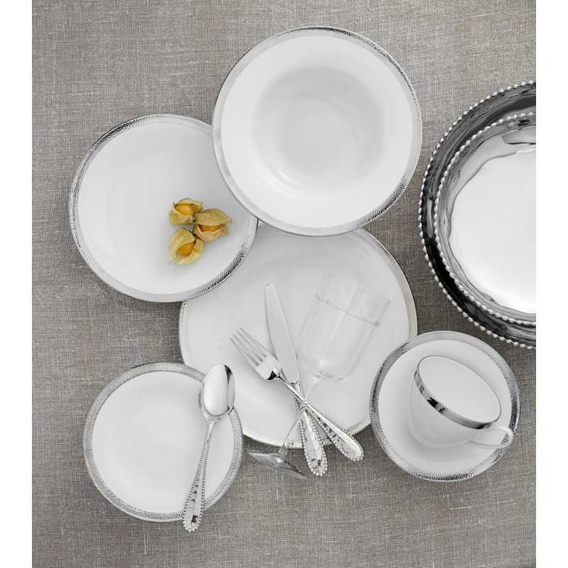 Smith Serving Bowl, Platinum