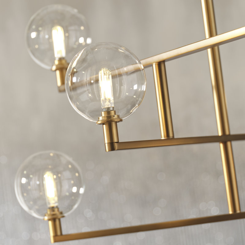 Gambit 8 - Light Chandelier, Aged Brass, Yes