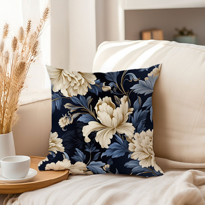Animals William Morris Birds Damask Pattern I Cottage, 20" H x 20" W, Botanical William Morris Plants II Cottage