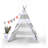 Blue Elephant 121.92cm W x 121.92cm D Indoor Canvas Triangular Play Tent-1746716160