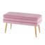 Banc de rangement en velours Agostino-486092664