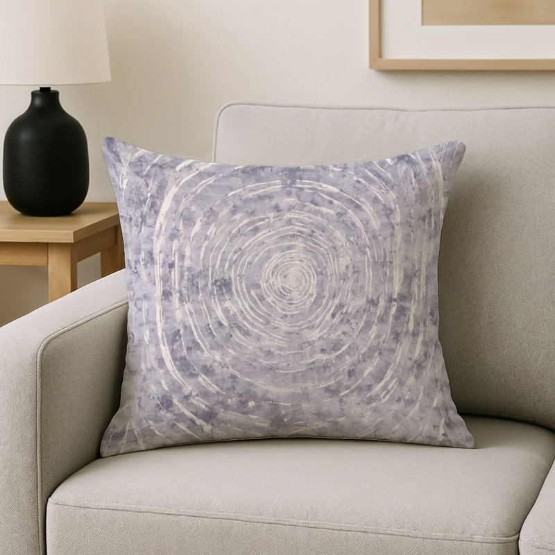 Coussin décoratif intérieur et extérieur Modern, Carré 18 po, Bleu géométrique
