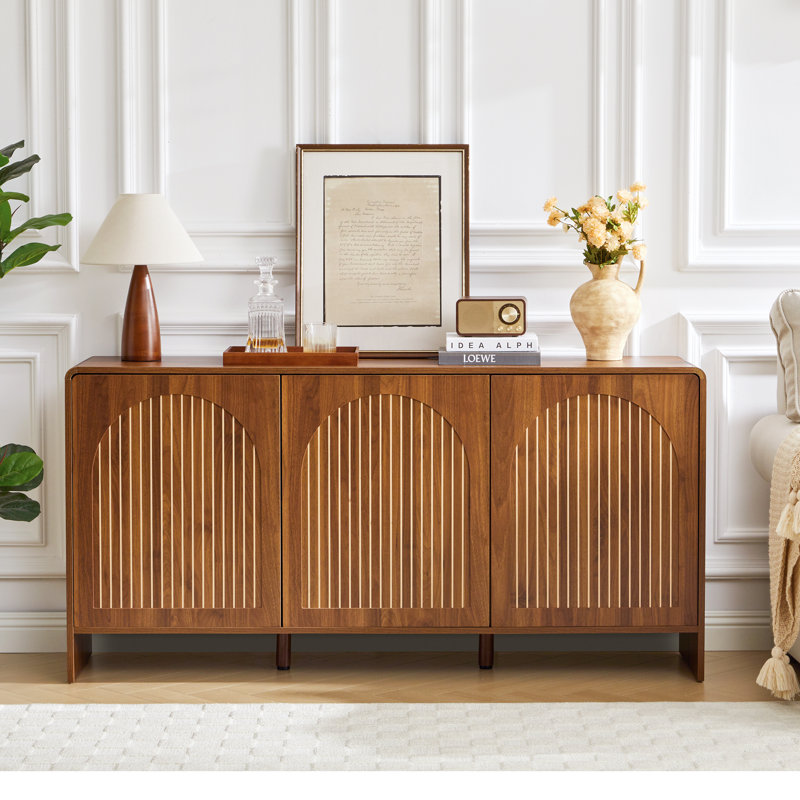 3-Door Accent Cabinet, Walnut