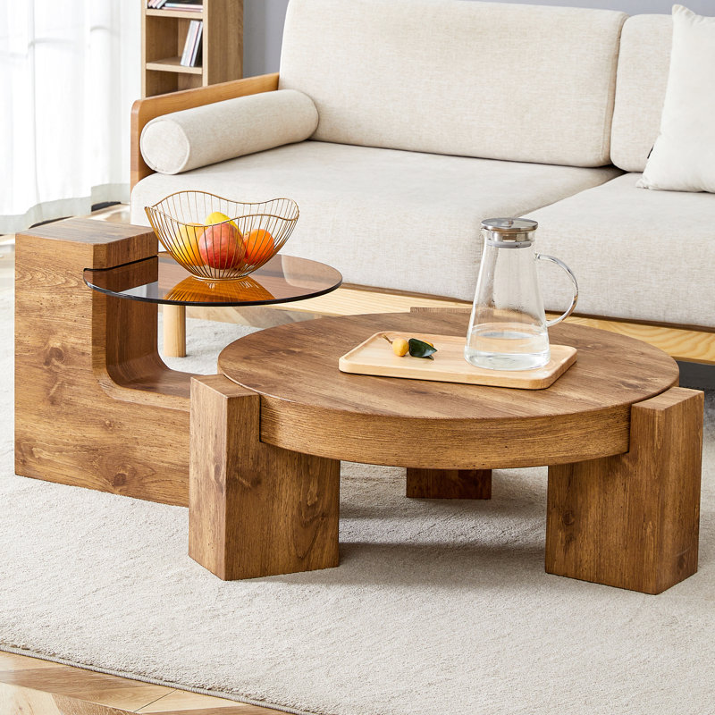 Table basse double détachable, tendance et pratique, ne tache pas, collision réfléchie, option d'assemblage rapide, ne tache pas et se nettoie facilement, installation simple incluse