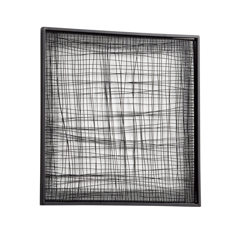 Belham Modern Abstract Wall Decor on Metal, 16" H x 16" W x 0.75" D