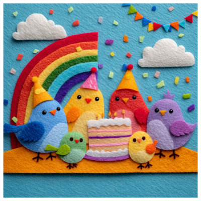 Colorful Birds Party Wall Tapestry - Birds Wall Decor