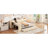 Full Size Beige Upholstered Platform Bed With Storage Shelves, Charging Station And Trundle, Comfortable For Relaxing Reading Twin Velvet Look Timelessness-1367720590
