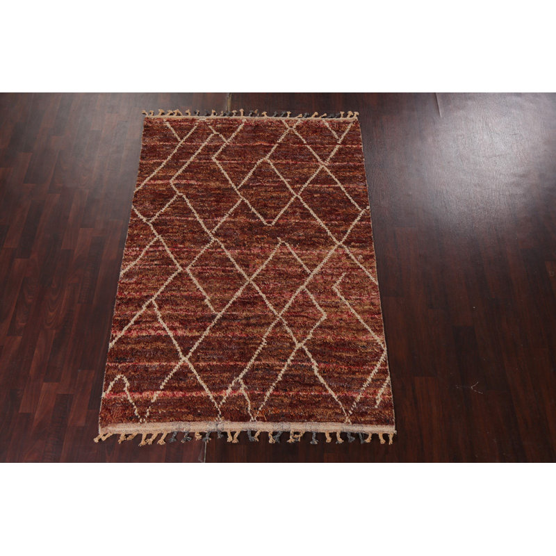 One-of-a-Kind 4'11'' x 7'6'' New Age Rectangle Wool Area Rug in
