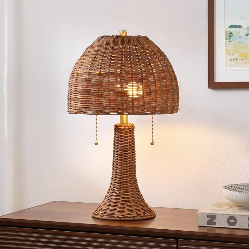 Cathcart 22" Light Brown Table Lamp, Dark Brown