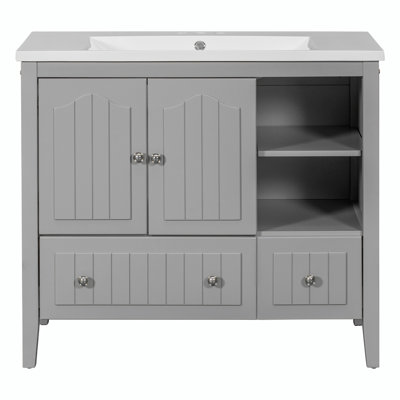 Meuble-lavabo 36 po avec lavabo en céramique