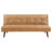 Saddle Brown Upholstered Convertible Sofa Bed