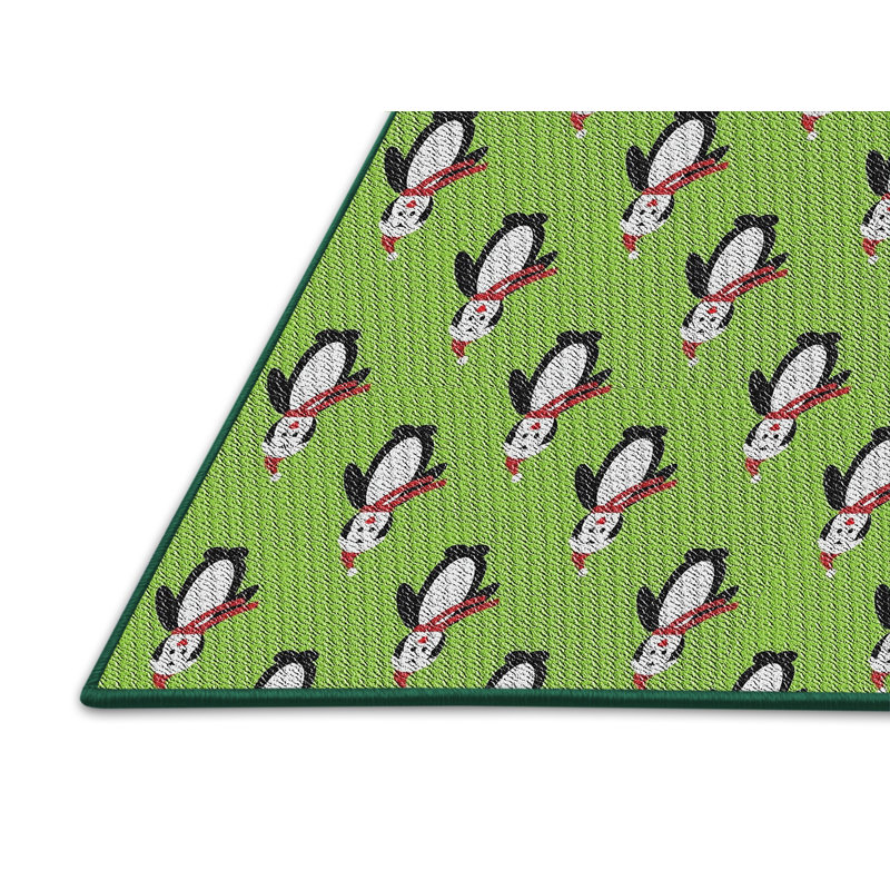 Tapis décoratif vert Tomy, Rectangle 5 pi x 7 pi