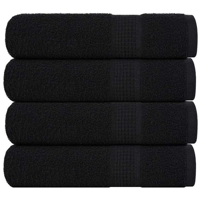 Santario 100% Cotton Hand Towel, Black