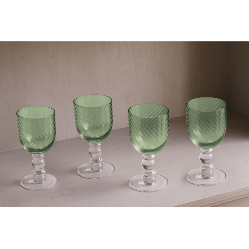 Glass Wine Glass, Green