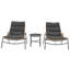 Ensemble de conversation moderne pour 2 personnes avec coussins en polyester et table Sunset-1492405423