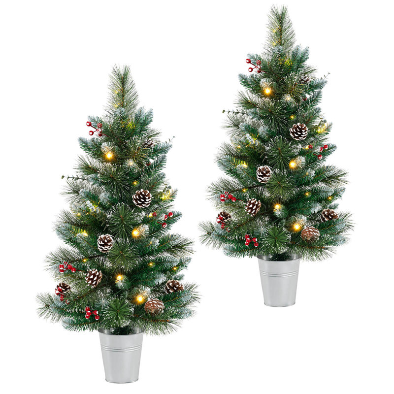Arbre de Noël artificiel 2 pièces 3 pi avec 81 branches