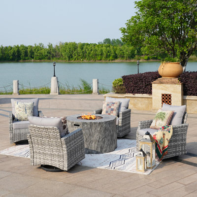 4 - Person Patio Conversation Set with Cushions