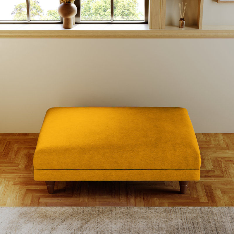 Adaku Banquette Footstool, Sunburst, Burnished Beech