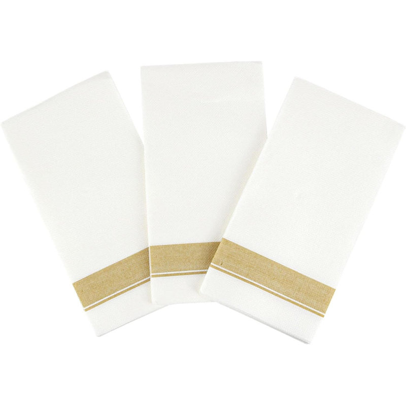 Serviettes de table jetables en tissu Ecoqualité pour 300 invités, Or