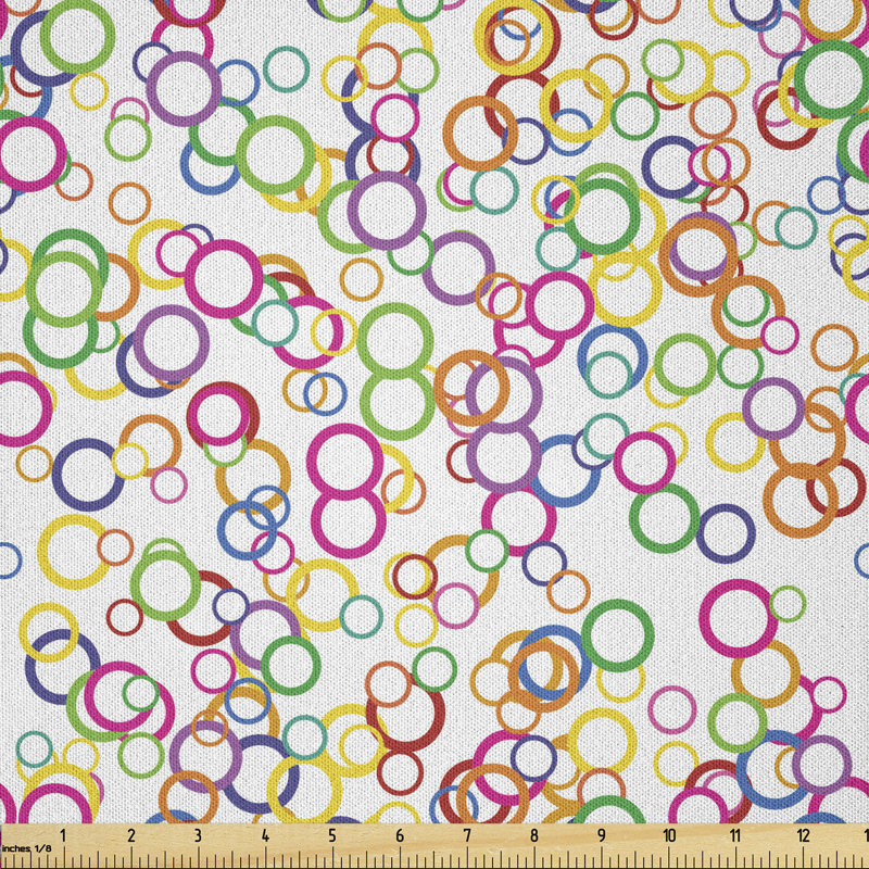 Cynar Circles Rainbow Party Gatherings Summertime Joy Spectrum Round Fabric