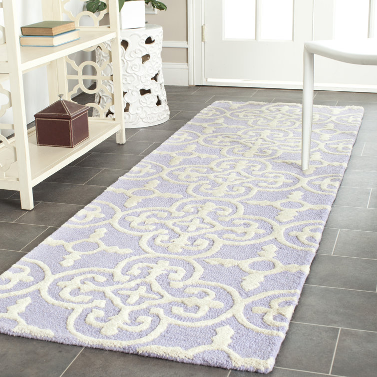 Clapham Hand-Tufted Wool Lavender/Ivory Area Rug