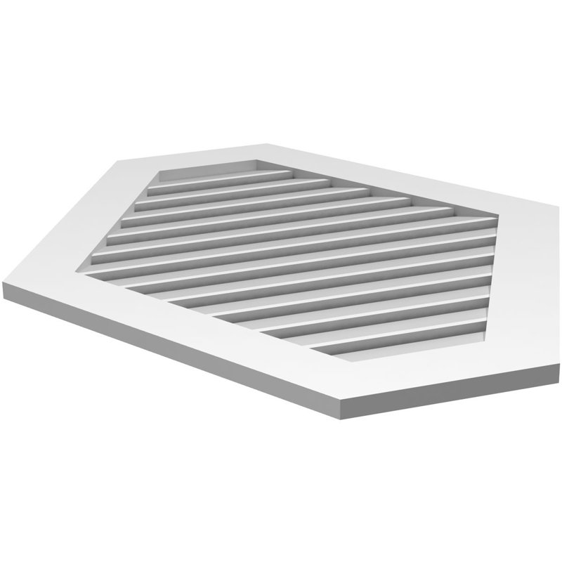 Évent horizontal fonctionnel à pignon en uréthane à surface horizontale Signature, H 40 po x l 34 po x P 1 po