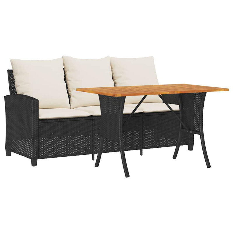  Garden Sofa Black And Cream White, Cream White, Black