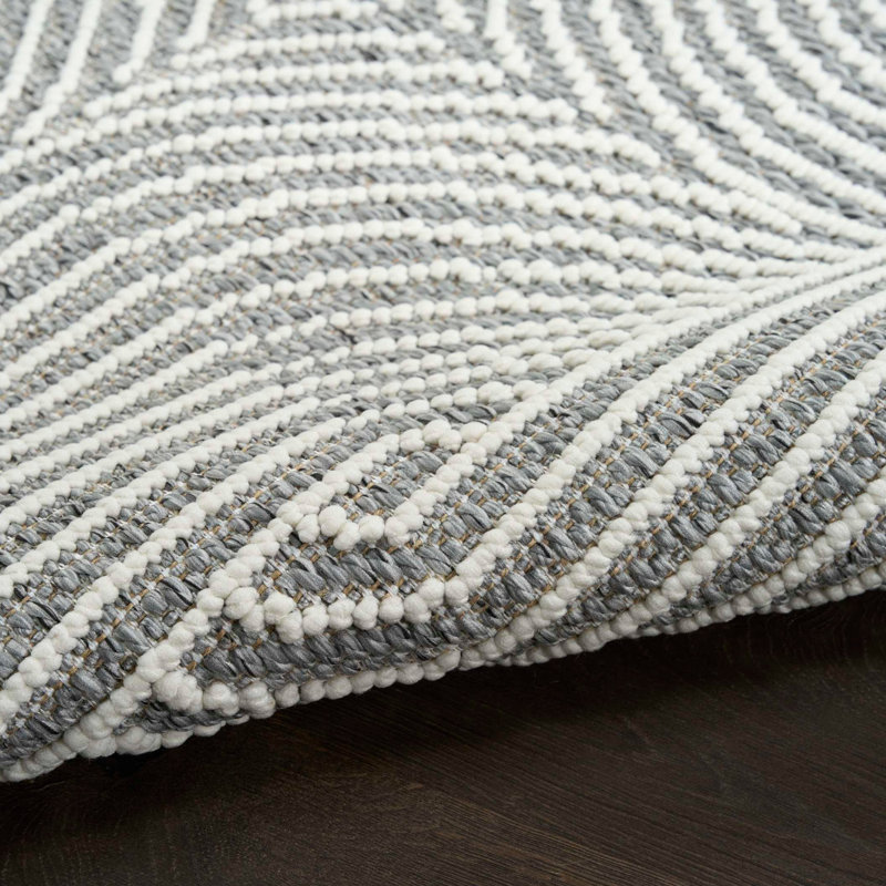 Coedy Charcoal Ivory Modern Indoor Rug, Rectangle 3'11" x 5'11"