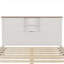 Lit plateforme Farmhouse avec porte de grange coulissante double, lit en bois rustique avec station de charge, support à lattes de bois-1252180543-1252180542