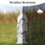 Statue de jardin 30,7 "avec lumière solaire, statue de la Vierge Marie, sculpture de jardin en oxyde de magnésium pour jardin, patio, pelouse, entrée et jardin commémoratif, blanc