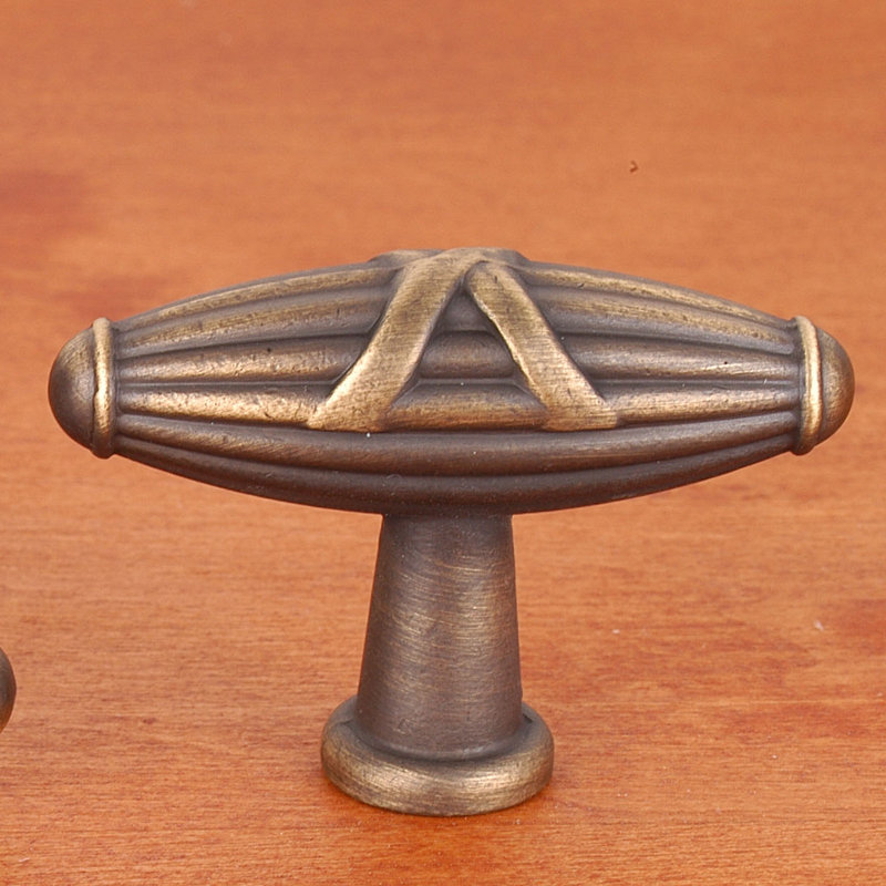 CK Series 1 11/16" Length Bar Knob, Large, Antique English