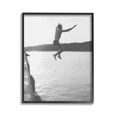 «J Jump in Lake», estampe numérique encadrée par Lil 'Rue