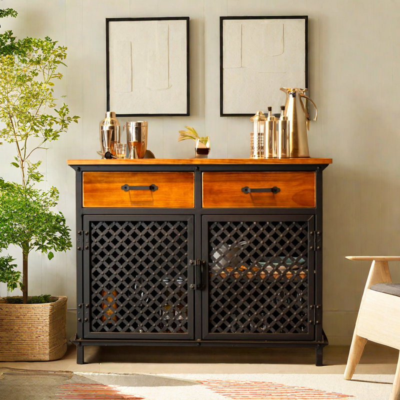 Buffet industriel, Noir / brun
