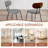 19'' H Modern Linen-like Fabric Upholstered Dining Chair With Metal Legs-43987048
