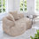 Chaise longue rembourrée incurvée avec siège profond Boneless Latitude Run® sans assemblage requis
