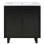 Ensemble de meuble-lavabo 30 po avec lavabo, armoire combinée, armoire de rangement pour salle de bain, structure en bois massif-1949640794