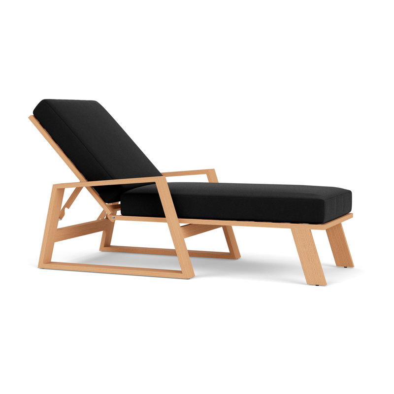 Pursuit Outdoor Chaise Lounge, Canvas Black