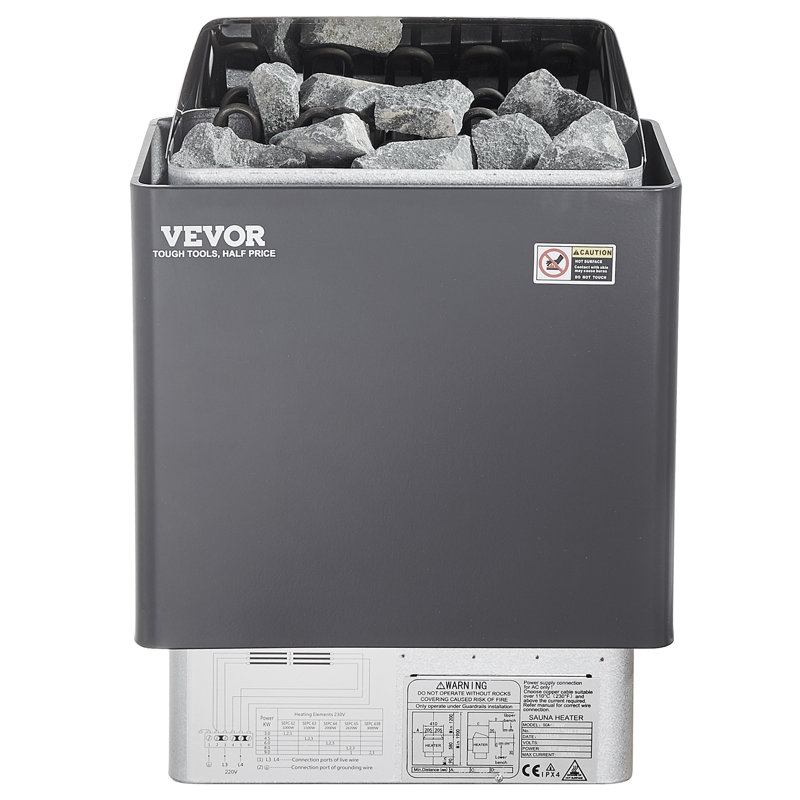 Sauna VEVOR Stainless Steel/Aluminized Zinc Water Resistant Heater