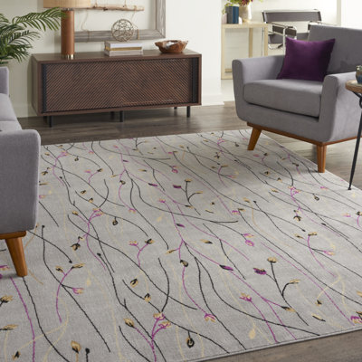 Tapis gris Bo Botanical Eclectic
