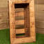 Gillian Hand Made 56Cm X 34Cm Rustic Wooden Small Garden Trough / Flower Bed Planter