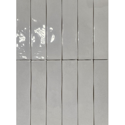 Carreau de métro fabriqué à la main gris clair 3 po x 12 po