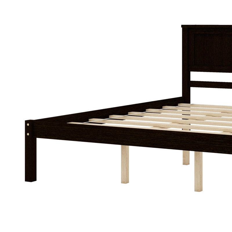 Platform Bed With Headboard, Queen, Espresso