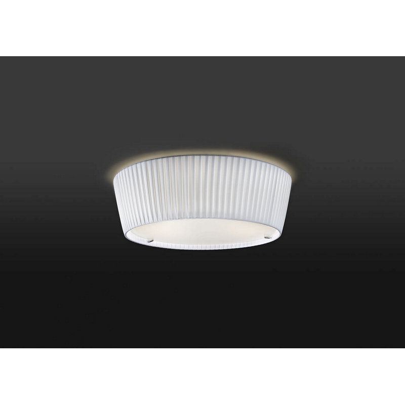 Plafonet 2 - Light Flush Mount, White Translucent Ribbon