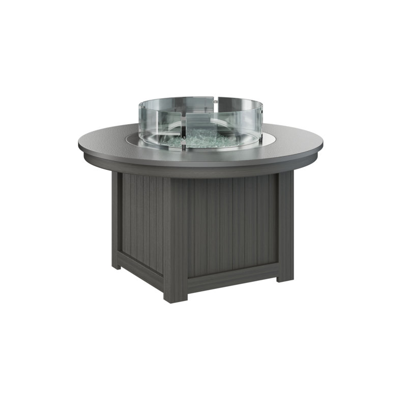 Foyer de table rond Berlin Gardens Donoma, Plateau martelé en acier inoxydable avec base gri, H 25 po x l 44 po x P 44 po