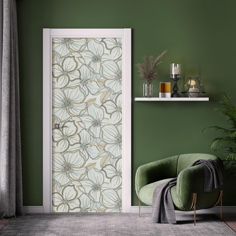 Bordure florale pelez et collez, L 120 po x l 48 po