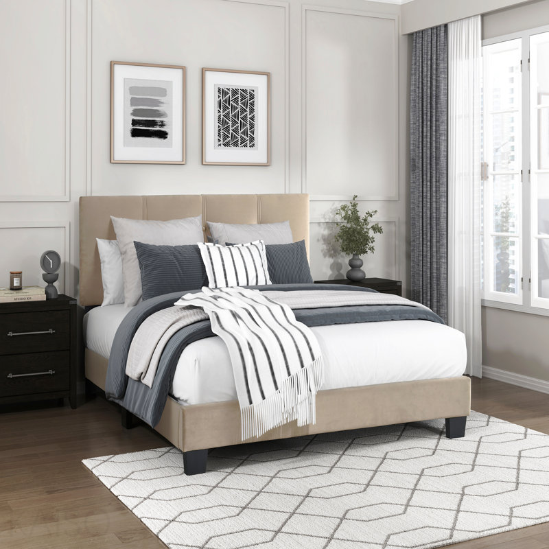 Mobilier de chambre à coucher 1pc, Marron clair, Lit double