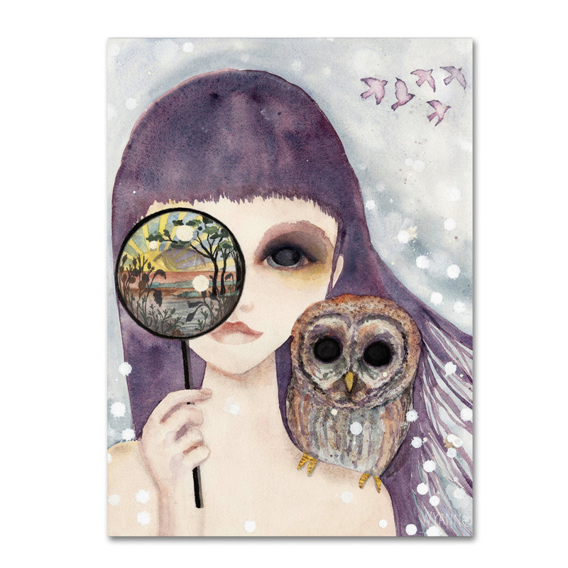 «Big Eyed Girl See» de Berkley, reproduction sur toile tendue, H 19 po x l 14 po x P 2 po