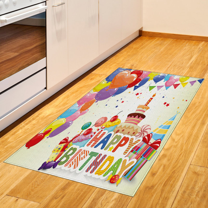 Colorful High Density Long Fiber Poly Threads Decorative Area Rug Carpet, Rectangle 2'7" x 5'